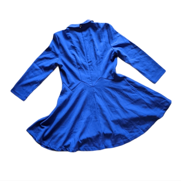 NWOT BirryShop Royal Blue ¾ Sleeve Collar Dress - Women’s Size L (180/100A) - Picture 8 of 8